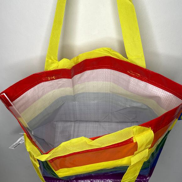IKEA Storstomma Small Tote Bag Rainbow Reusable Shopper Storage Pride LGBTQ NWT - Picture 7 of 8